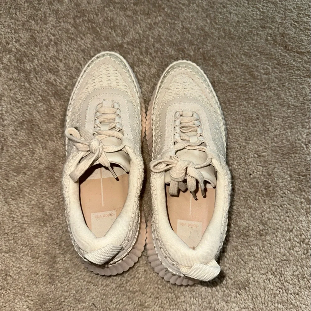 Platform Knit Lace-Up Sneaker - Cream - Picture 2 of 8